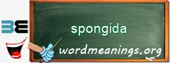 WordMeaning blackboard for spongida